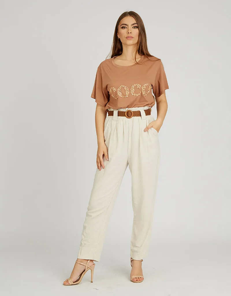 COCO Rhinestone Jersey Tee