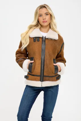 Giovanna Sheepskin B-3 Jacket