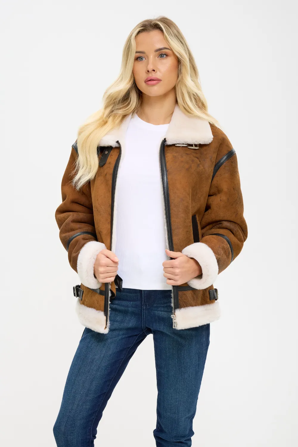 Giovanna Sheepskin B-3 Jacket