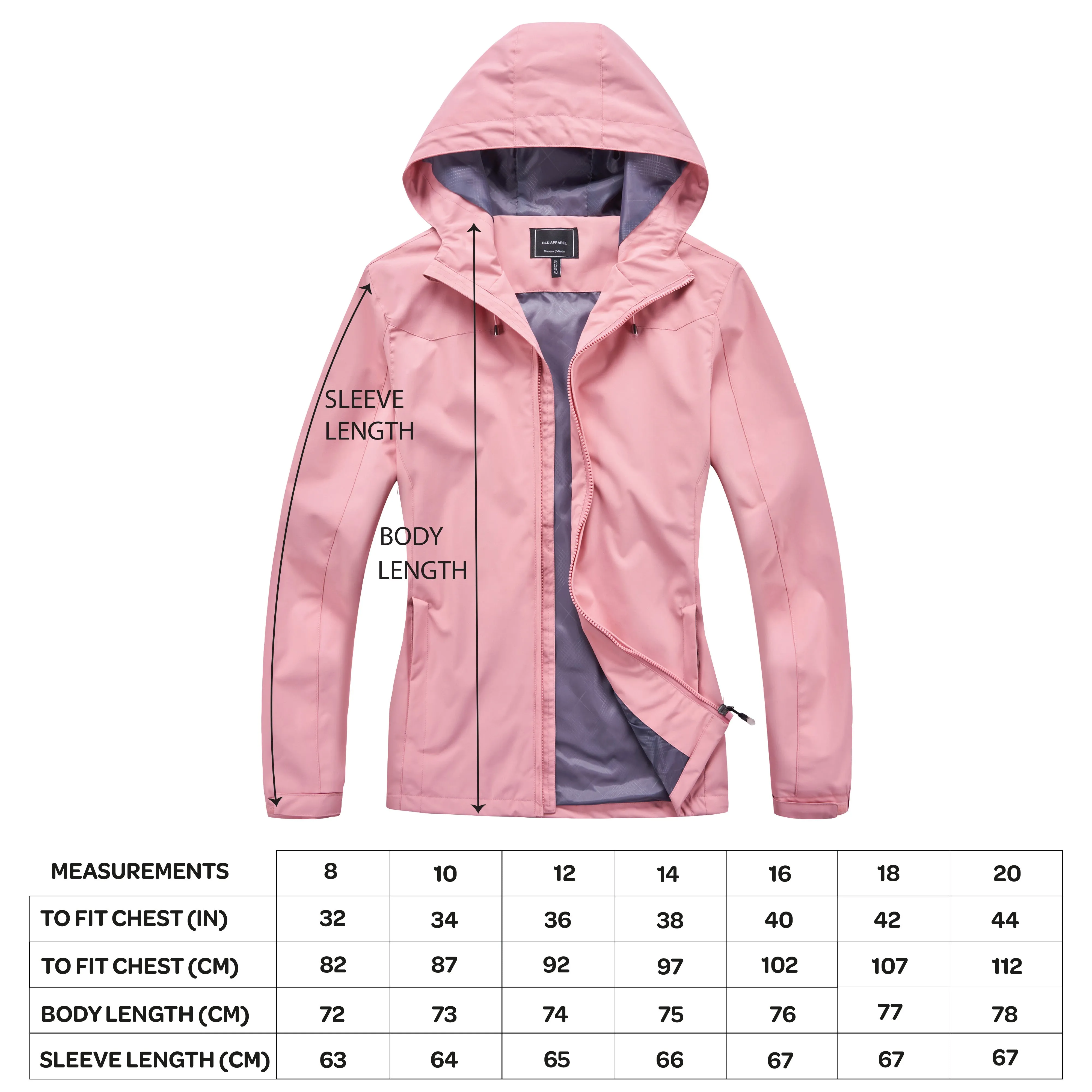 Ladies Waterproof Rain Jacket - Beige