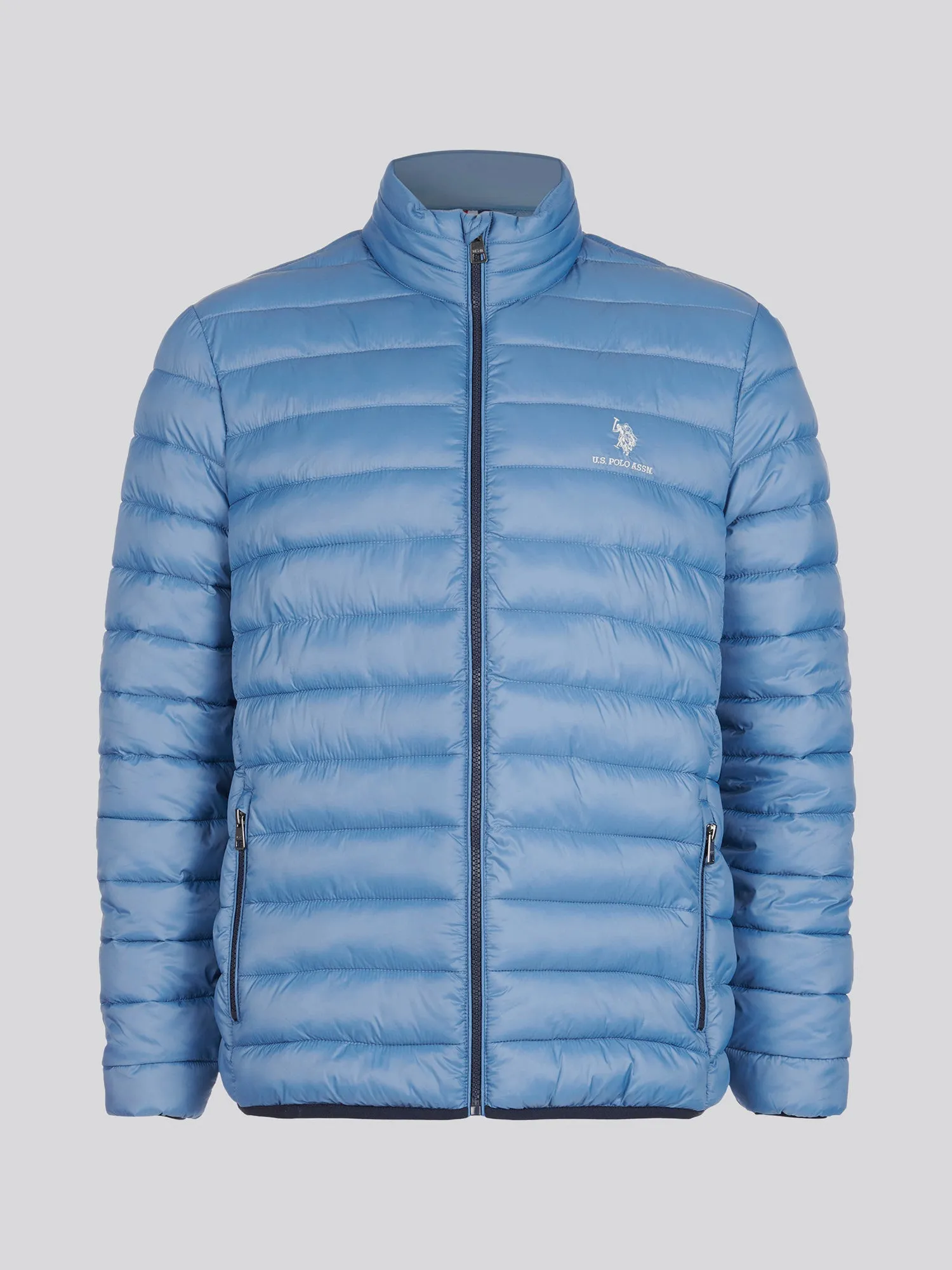 Mens Lightweight Bound Quilted Jacket in Blue Horizon