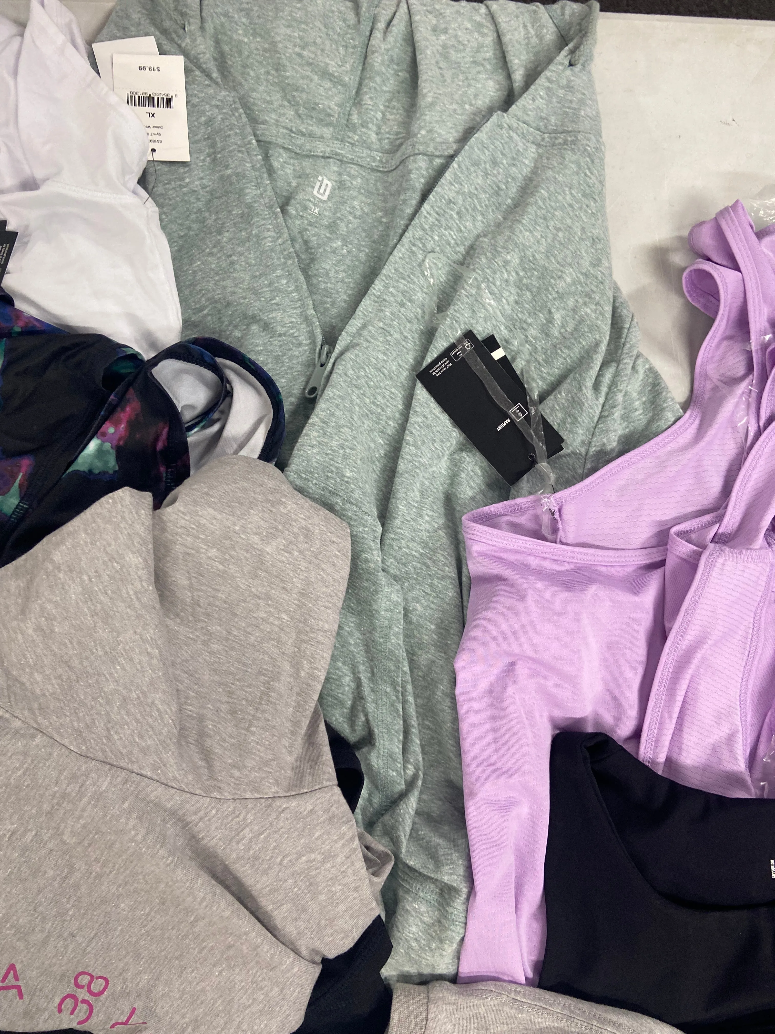 Women's Clothing Activewear Wholesale Lot, MARMOT, THE NORTH FACE, SKECHERS, COLUMBIA and more, 17 items, Shelf Pulls, MSRP $520